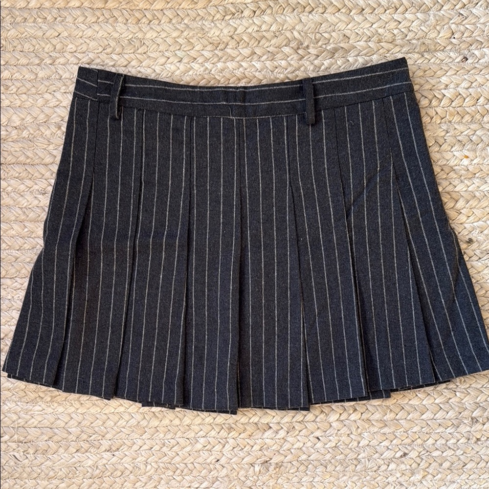 Dark Gray Pinstripe Women's Skirt